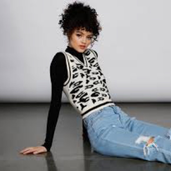 Windsor Jackets & Blazers - Windsor Feeling Wild Leopard Knit Vest